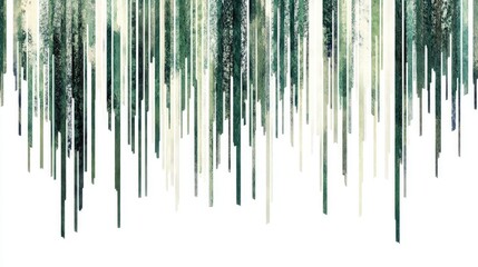 Abstract Green and White Vertical Lines with Texture for Modern Design and Artistic Backgrounds