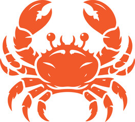 red crab on white background