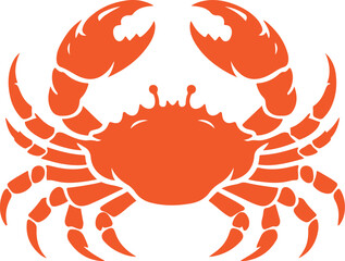 red crab on white background