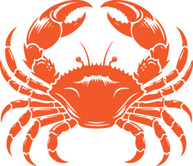 red crab on white background