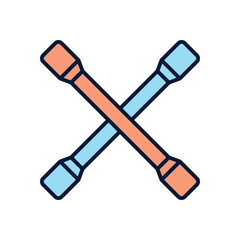 Lug wrench Vector icon