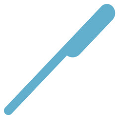 A simple blue swab with a rounded tip and long handle. Ideal for Medical themes, healthcare education, laboratory testing, hygiene practices, COVID-19 information. Style Simple, Clean, Modern