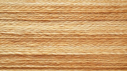Close-up view of light beige yarn strands, closely packed, forming horizontal lines.  A textured surface with a smooth appearance