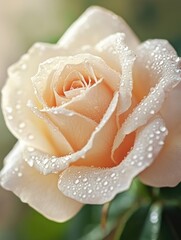 Pearl Drops on Rose