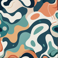 Flowing Organic Shapes in Abstract Background Composition