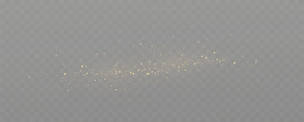 Golden sequins glow with many lights. Glittering dust. Luxurious background of golden particles.	