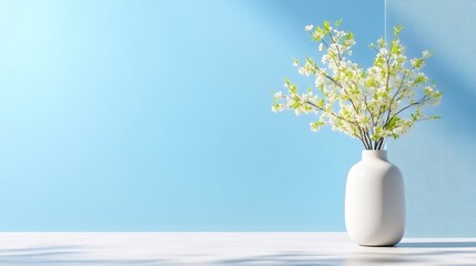 White vase with spring blossoms (2)