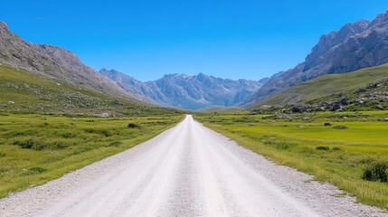 Fototapeta premium Scenic mountain road winding through valley