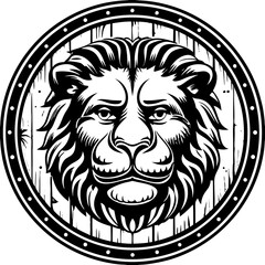 Obraz premium lion head vector