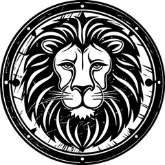 Obraz premium lion head vector