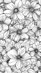 Hand-drawn Vector Floral Elements - Elegant Botanical and Flower Line Art Design