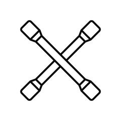 Lug wrench Vector icon