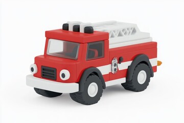 Cute red fire truck toy