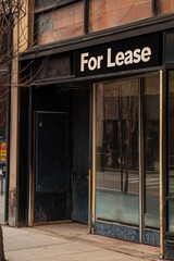 Obraz premium Empty storefront with 