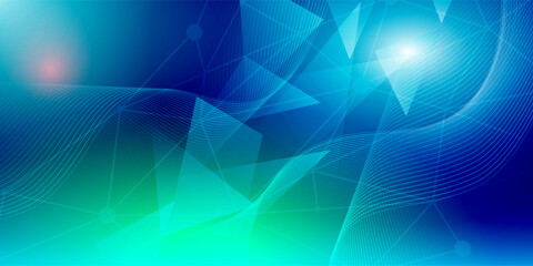 Obraz premium Digital technology speed connect blue green background, cyber nano information, abstract communication, innovation future tech data, internet network