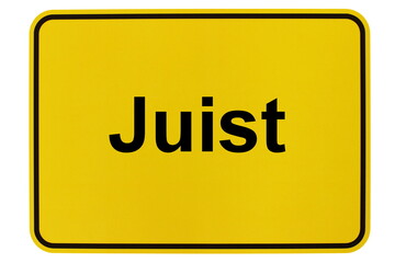 Illustration eines Ortsschildes der Gemeinde Juist in Niedersachsen