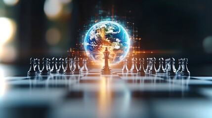 Exploring the strategic game of chess with a vibrant digital world representation