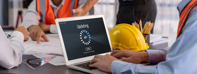 Software update on computer for brisk version of device software upgrade