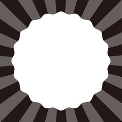 背景素材　ポップな放射線状の背景　なみなみ線のフレーム