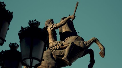 Alexander the Great Statue Monument in Skopje Macedonia