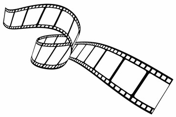 Curved Film Reel A Classic Symbol of Cinema and Storytelling