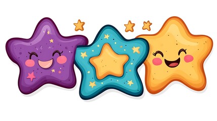 Cute Cartoon Stars.