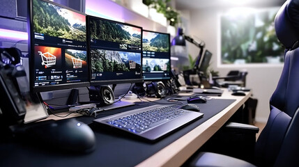 Naklejka premium Modern Editing Suite