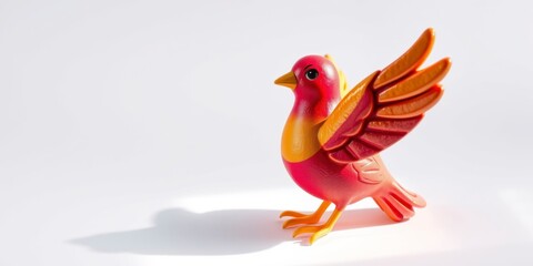 Fototapeta premium Concrete bird for decorations isolated on white 