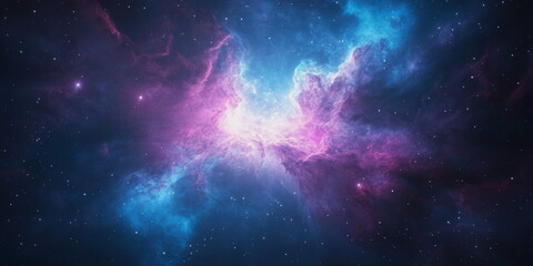 Fototapeta premium A cosmic nebula in the form of wings. Deep Space Landscape