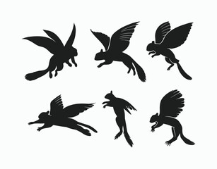 Obraz premium Abstract Flying Squirrel EPS Vector Template Collection