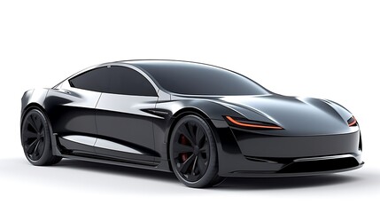 Sleek futuristic electric sports car concept high resolution image