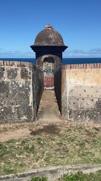 old stone wall in old san juan