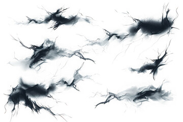 Fototapeta premium Set of 9 black smoke effects vector