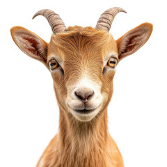 Obraz premium Friendly goat portrait farm wildlife photography natural setting