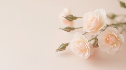 Obraz premium Blush Pink Roses – Elegant Floral Arrangement on Pastel Background