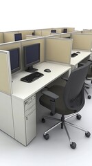 Modern Office Cubicles for Workspace Design.