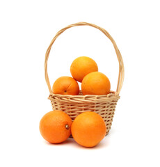 Nice fresh orange isolated on a white background