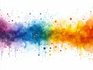 Rainbow Stars in Bright Celebration