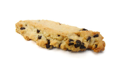 Extreme close-up image of chocolate chips cookies
