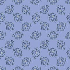 Exotic hand drawn flowers, seamless patterns with floral for fabric, textiles, clothing, wrapping paper, cover, banner, home decor, abstract backgrounds. Vector illustration.
