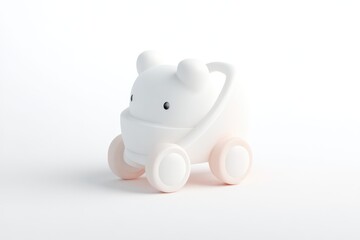 Cute, White Baby Toy Stroller