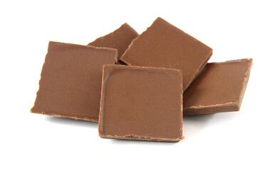 Chocolate candy isolated on white background