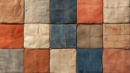 Multicolored Square Tile Texture: Abstract Geometric Pattern Background