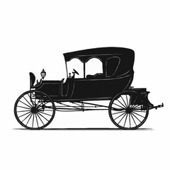 Fototapeta premium Vintage Carriage Silhouette