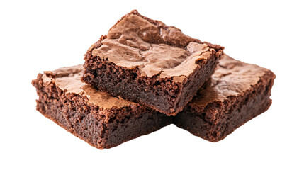 Brownie isolated on white background --ar 16:9