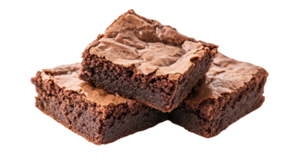 Brownie isolated on white background --ar 16:9