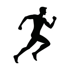 Dynamic Silhouette of a Running Man