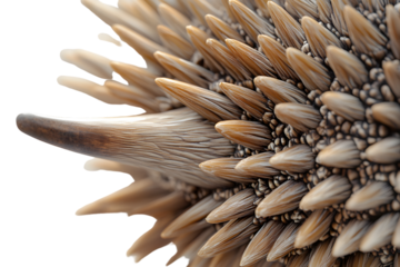 Closeup of textured organic structure with sharp points and flowing elements