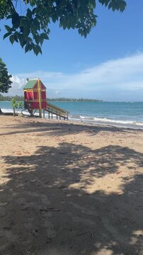 tropical beach hut