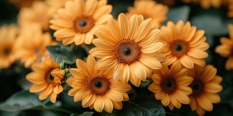 Cluster of vibrant orange flowers
